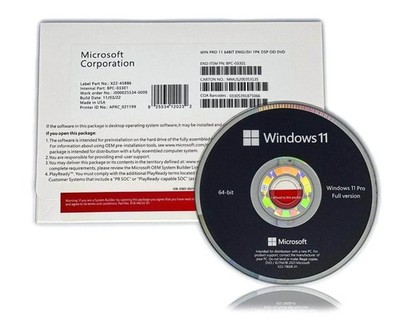 Microsoft Windows 11 Pro 64Bit Deutsch OEM COA Vollversion Lizenz DVD KEY 25H2