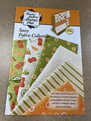 Creative Quilters Fabric Club Sassy Fabric Collection Brown Baggin It Pattern