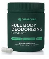 Vita Core Body Deodorizing Supplement 200mg Chlorophyll 24hr Freshness 60Capsule