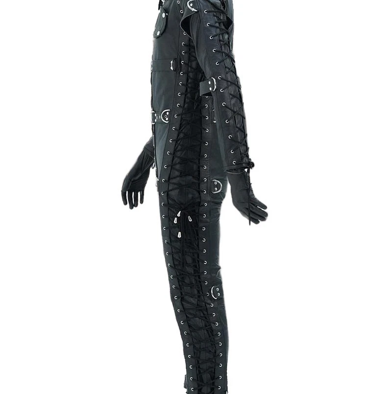 Heavy Duty Real Leather Bondage Suit Full Body Restraint & Escape-Proof Catsuit - Image 4 of 4