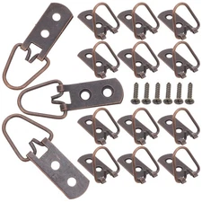15 Pcs Heavy Duty Picture Hanging D Hooks With Double Hole Clasp