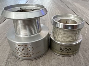 Lot of 2 Shimano Aero 4000 & 1000 Aluminum Spare Spools