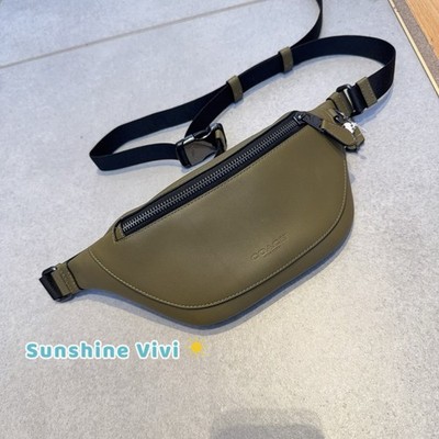 NWT Coach Warren Mini Belt Bag CBI29 Leather green | eBay