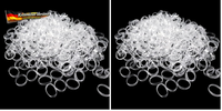 Hanyousheng 500 PCS Mini Haargummis, Elastische Haargummis, Haargummi Durchsicht