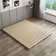 King Size Floor Bed Frame with Breathable Moisture-Proof Slats for Futon Mattres