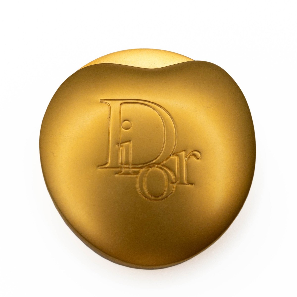 VTG Christian Dior Compact Makeup Mirror Hinged Gold-Colored Heart