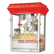 Countertop Electric Popcorn Machine 8oz Kettle Warming Deck Old Maid's Drawer US