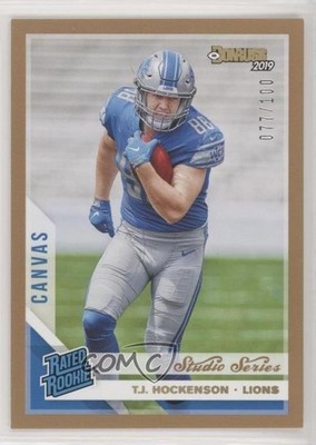 2019 Panini Donruss Rated Canvas Studio Series /100 TJ Hockenson Rookie RC 00ka