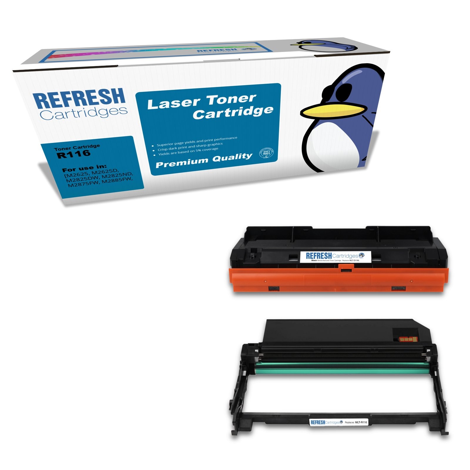 Refresh Cartridges Image Pack MLT-116L/MLT-R116 Toner & Drum For Samsung Printer