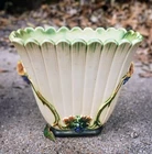Antique Weller Art Pottery Floral Fan 5.5" Vase