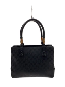 Sac fourre tout GUCCI bambou toile noir motif GG 112526