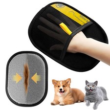 Electrostatic Pet Hair Removal Glove - Reusable, Washable Mitt for Furniture,...