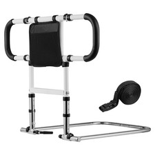 Foldable Bedside Rail for Elderly, Adjustable Height, Fits Twin to King