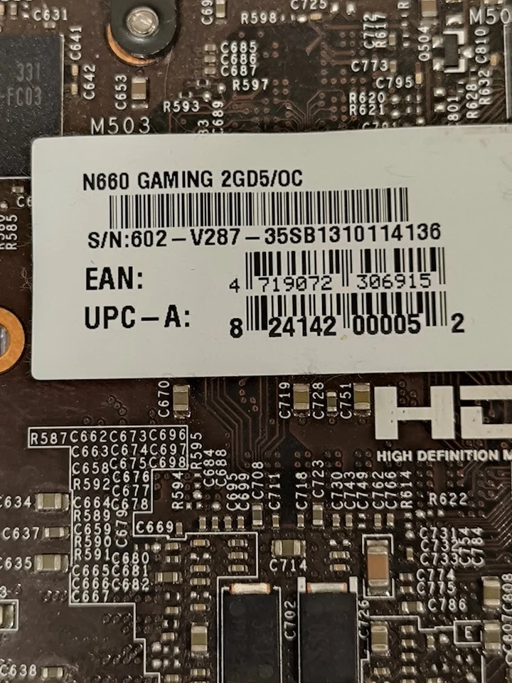 MSI N660 Gaming 2GD5/OC Graphics Card - Used, Working, Twin Frozr - Image 3 of 4