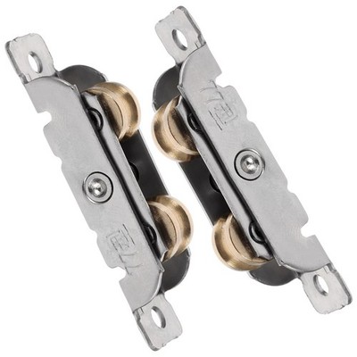 2Pcs Sliding Glass Door Wheels Replacement Stainless Steel Track Kit