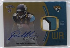 2013 Topps Chrome Rookie 6/50 Denard Robinson #RAP-DR Patch Auto 0je3