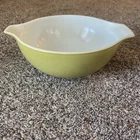 Vintage 1960s Pyrex #443 Verde Green Cinderella Mixing Bowl 2 1/2 Qt Made in USA