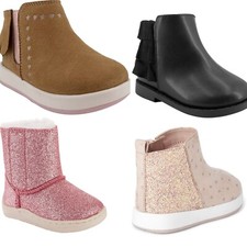 Boots Sneaker Wonder Nation Infant/Toddler Girls Faux Fur With Fringe 2, 3, 4 6,