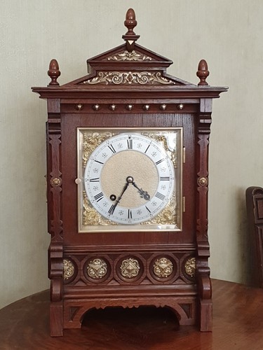 Excellent Classic Oak Lenzkirch German Black Forest Ting-Tang Bracket Clock - Picture 3 of 11