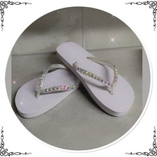 Women’s Rhinestone Bling Flip Flops (Handmade)