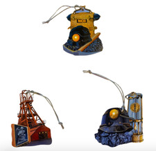 Coal Mining Christmas Tree Decorations - Set of 3 Coal Miner Gift - N13/14/15-D