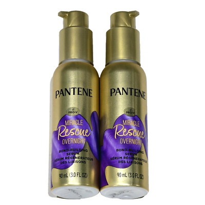 2 Pack Pantene Pro V Miracle Rescue Overnight Bond Building Serum 3oz.