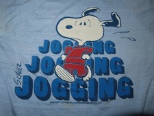 Vintage Shirtex Label - Peanuts SNOOPY "Jogging" Child's MED T-Shirt