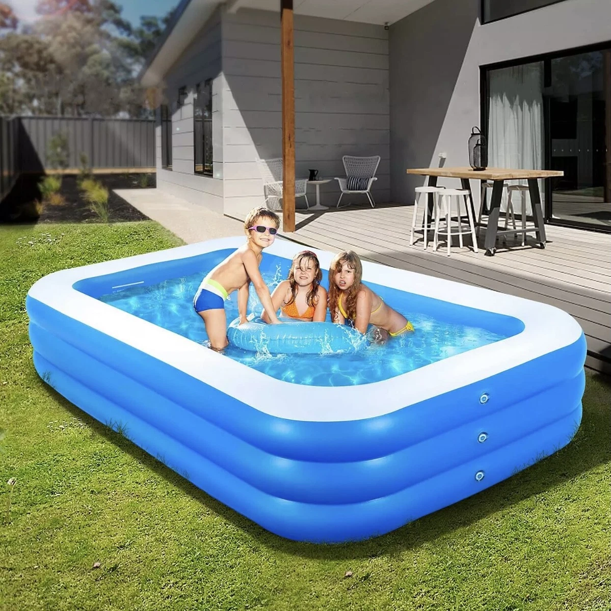 Family inflatable swimming on sale pool