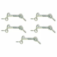 Safety Hook & Eye Latch, Zinc, 2 1/2 Inch 5 pack ALDABA o GANCHO con Cerrojo