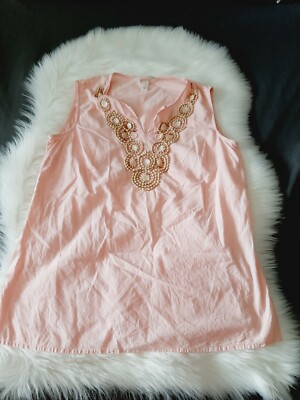 Krazy Kat Pink Sz Med Beads & Shell Coastal Beach Boho Fancy Money Hamptons Too