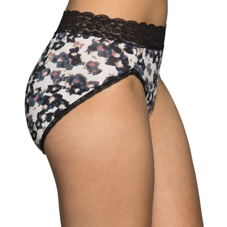 3 Pack Vanity Fair LACE HI~CUT Panties, 13280, Assorted PRINTS Sz -6~7~8 - Image 3 of 4