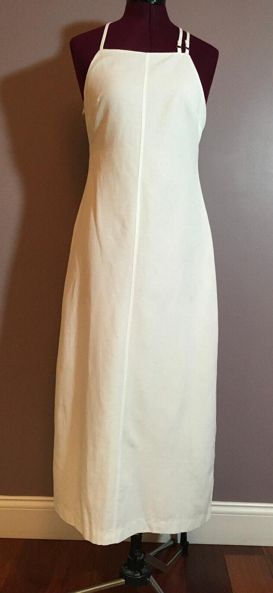 NWT ZARA Women's Open Back Linen Blend Dress White Size S 2180/352 | eBay