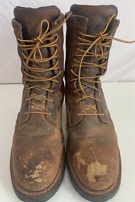 Red Wing Logger Waterproof Steel Toe Work Boots Mens Size 13  display picture 3
