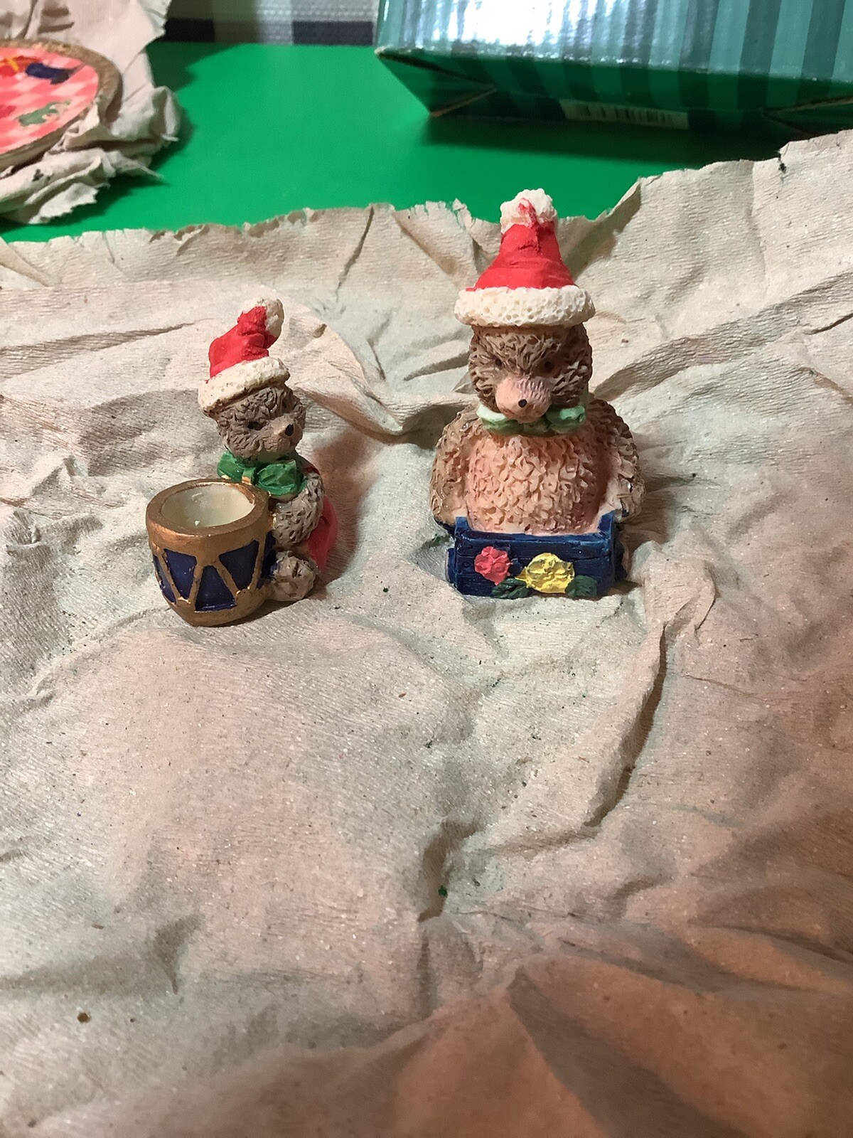 Miniature Tea set “Beary Christmas” NIB Vintage C & F Enterprises 1995 