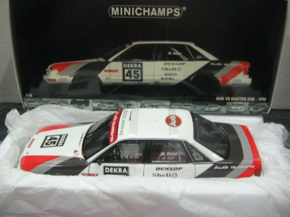 WOW EXTREMELY RARE Audi V8 Quattro #45 Rohrl Hockenheim DTM 1990 1/18 Minichamps - Image 2 of 4