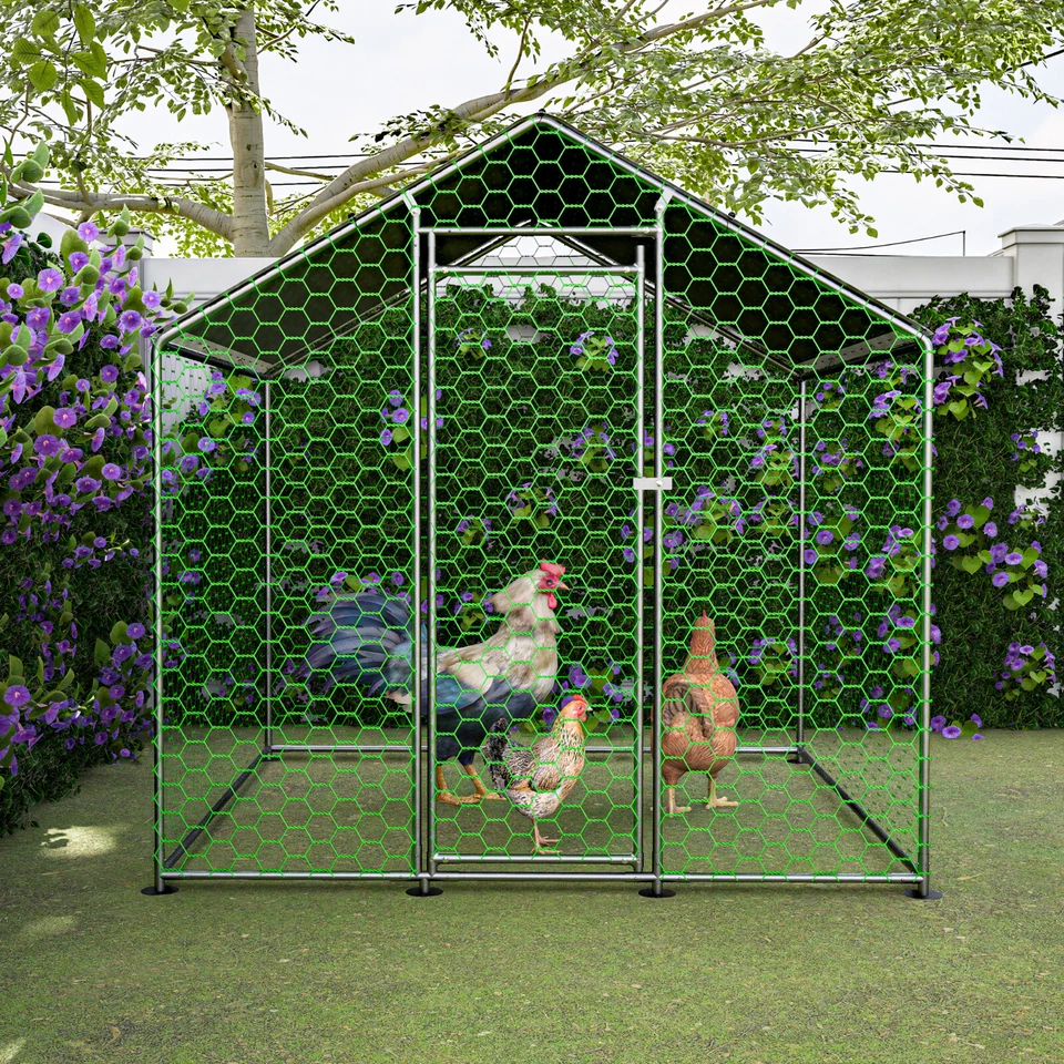 Hühnerstall Freilaufgehege XXL Hasengehege verzinktem Hühnerhaus Geflügelstall - Bild 2 von 4