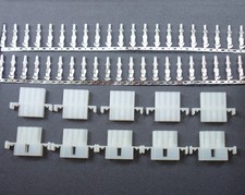 5 Kit 4 Pin Way Circuit Male Female Connector For Molex 0.093" .093" Pins Plug