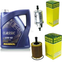 MANN-FILTER Inspektionspaket 5L Mannol Classic 10W-40 FüR Vw Golf V 3.2 R32