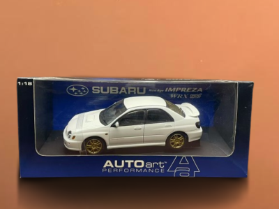 RARE* 1/18 AUTOart 2001 Subaru New Age Impreza WRX STI (White) JDM