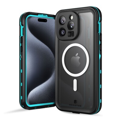 For iPhone 14 15 Pro Max / Plus Waterproof Case MagSafe Cover Screen Protector