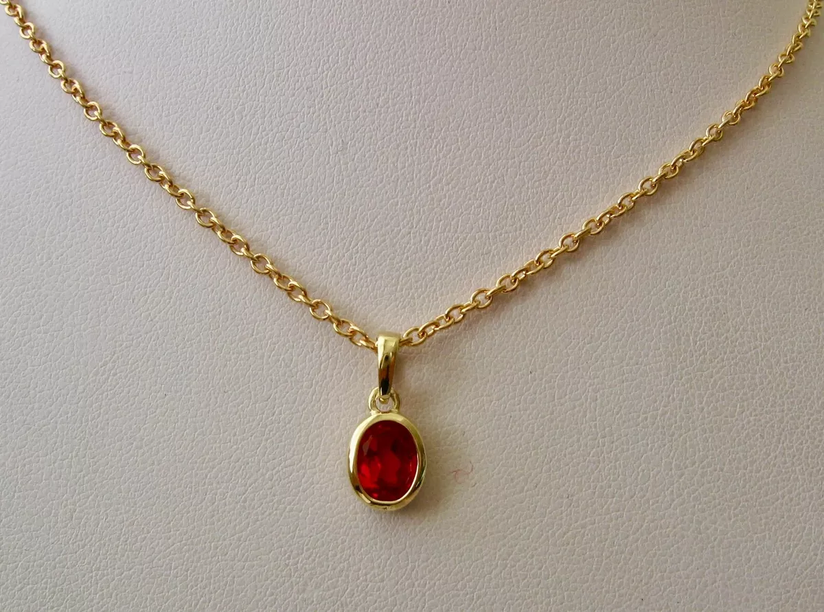 Ruby bezel necklace store