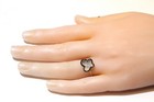 925 Sterling Silver black white cubic zirconia cz butterfly design womens ring 7 — photo 7