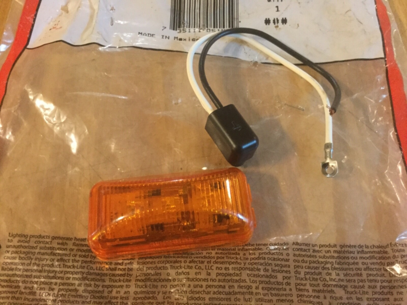 Truck Lite 949023 Marker Light/Pigtail 6.5" 16AWG Wire Terminal PGTL