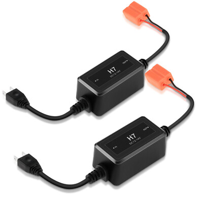 2pcs H7 Canbus Error Free LED Headlight Anti Flicker Resistor Canceller Decoder