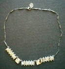 Anne Koplik Necklace Vintage Made in USA Costume Jewelry Silver-tone