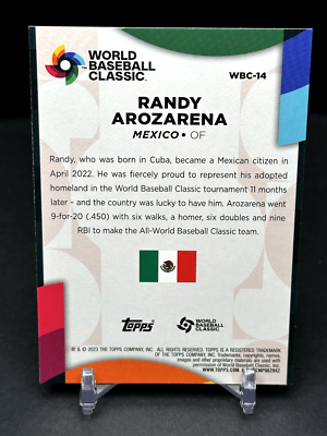 【激レア】RANDY AROZARENA オートサインRCカード 2023 Topps WBC World Baseball Classic Randy Arozarena #WBC-14