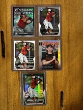 (8) Jackson Holliday Baltimore Orioles Bowman Chrome Lot w/ #d
