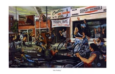 Dave Mann Ed Roth Studios Print Poster Bike Chopper Bike Wedding 