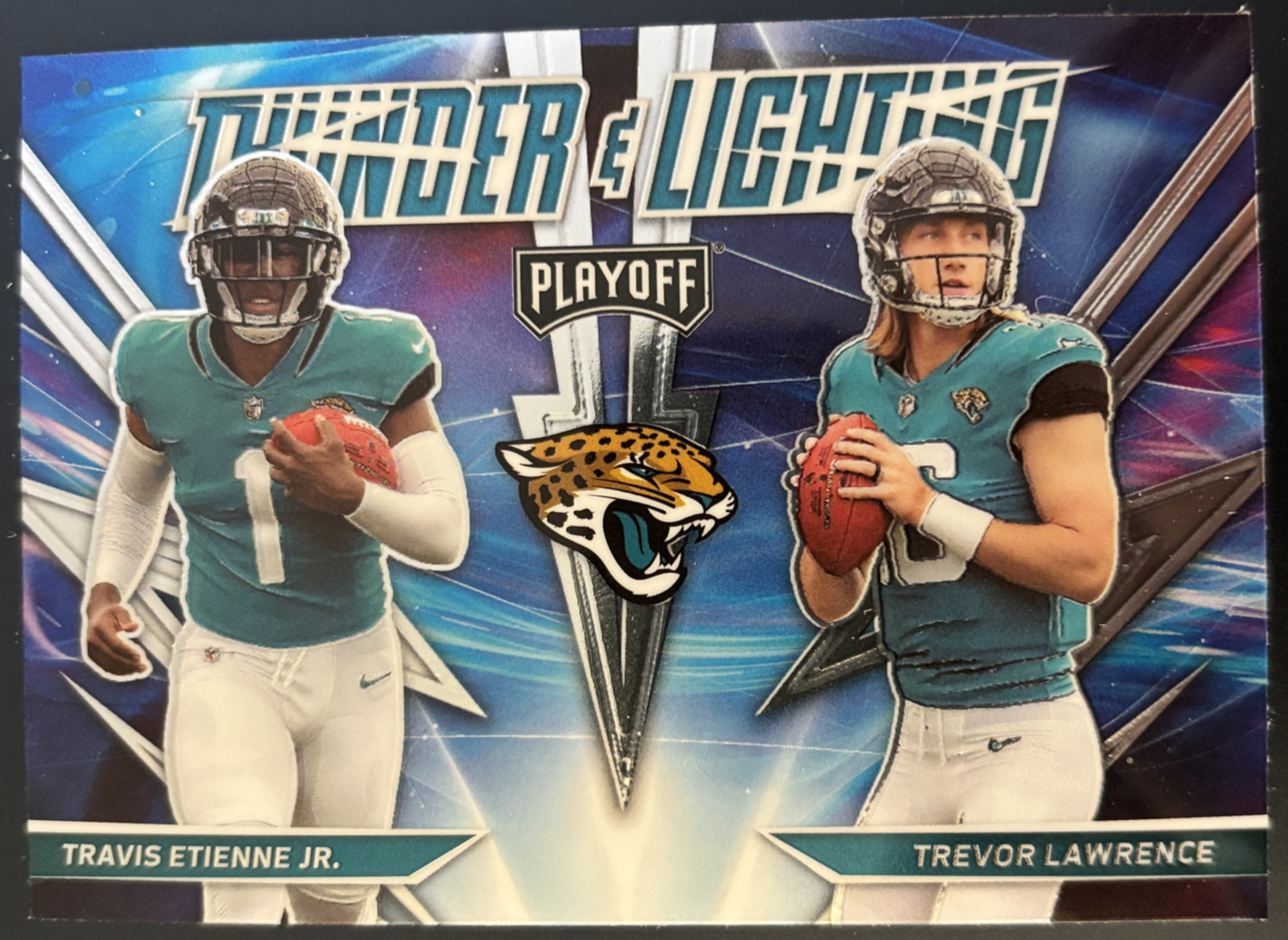 2021 Playoff Thunder and Lightning #17 Travis Etienne Jr./Trevor Lawrence