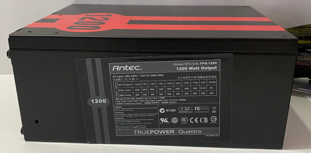 Antec TPQ-1200 動作確認済み Antec TPQ-1200 1200W Semi-Modular Power Supply Unit | eBay